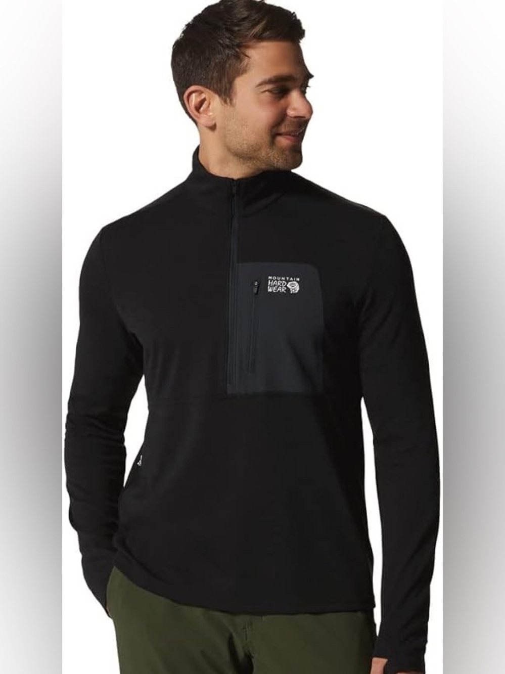 Mountain Hardwear Black Half-Zip Fleece Pullover
